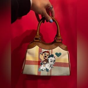 FOSSIL Mini Plaid Shoulder Bag with Customized Disney Hercules Patches